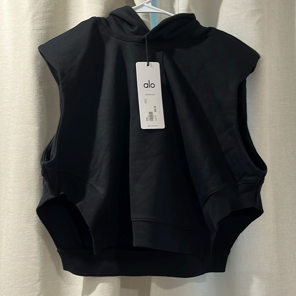 ALO cropped cover up shirt